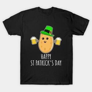 Happy St Patricks Day Potato With Beer Tshirt